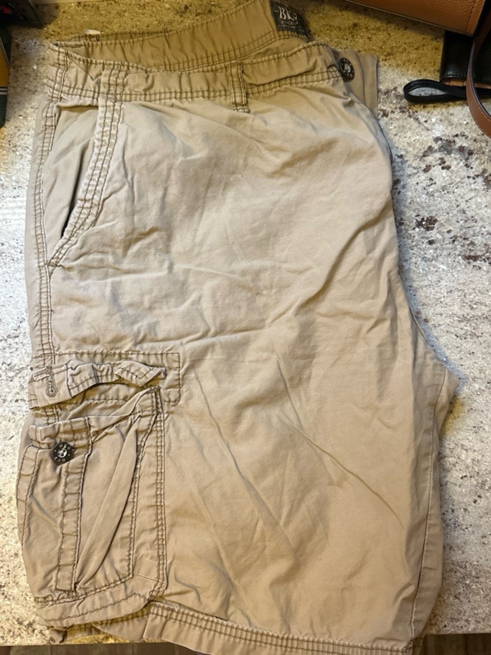 BKE Men's Tan Cargo Shorts with Utility Pockets